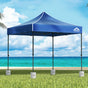 Instahut Gazebo Pop Up 3x3m w/Base Podx4 Marquee Folding Outdoor Wedding Camping Tent Shade Canopy Blue GAZEBO-T-3X3-F-BU-BASE