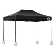 Instahut Gazebo Pop Up Marquee 3x4.5 Folding 500D Wedding Tent Base Pod Black GAZEBO-T-3X45-F-BK-BASE