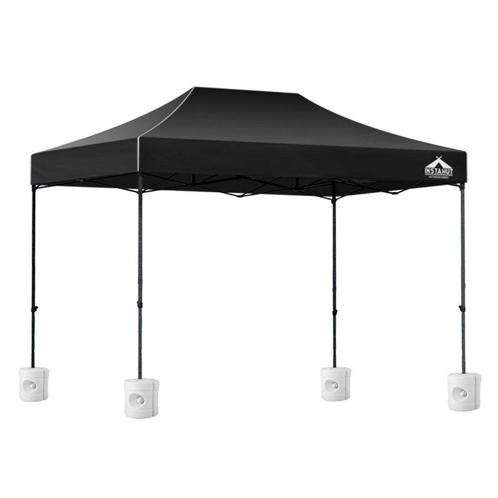 Instahut Gazebo Pop Up Marquee 3x4.5 Folding 500D Wedding Tent Base Pod Black GAZEBO-T-3X45-F-BK-BASE
