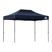 Instahut Gazebo Pop Up Marquee 3x4.5m Folding Tent Camping 500D Oxford Navy GAZEBO-T-3X45-F-NA