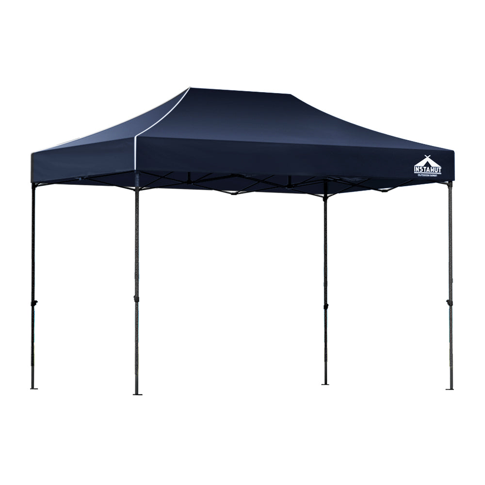 Instahut Gazebo Pop Up Marquee 3x4.5m Folding Tent Camping 500D Oxford Navy GAZEBO-T-3X45-F-NA