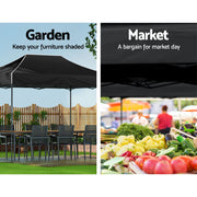 Instahut Gazebo Pop Up Marquee 3x4.5m Folding Tent Camping 500D Oxford Navy GAZEBO-T-3X45-F-NA