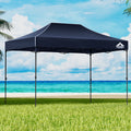Instahut Gazebo Pop Up Marquee 3x4.5m Folding Tent Camping 500D Oxford Navy GAZEBO-T-3X45-F-NA