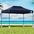 Instahut Gazebo Pop Up 3x4.5m w/Base Podx4 Marquee Folding Outdoor Wedding Camping Tent Shade Canopy Navy GAZEBO-T-3X45-F-NA-BASE