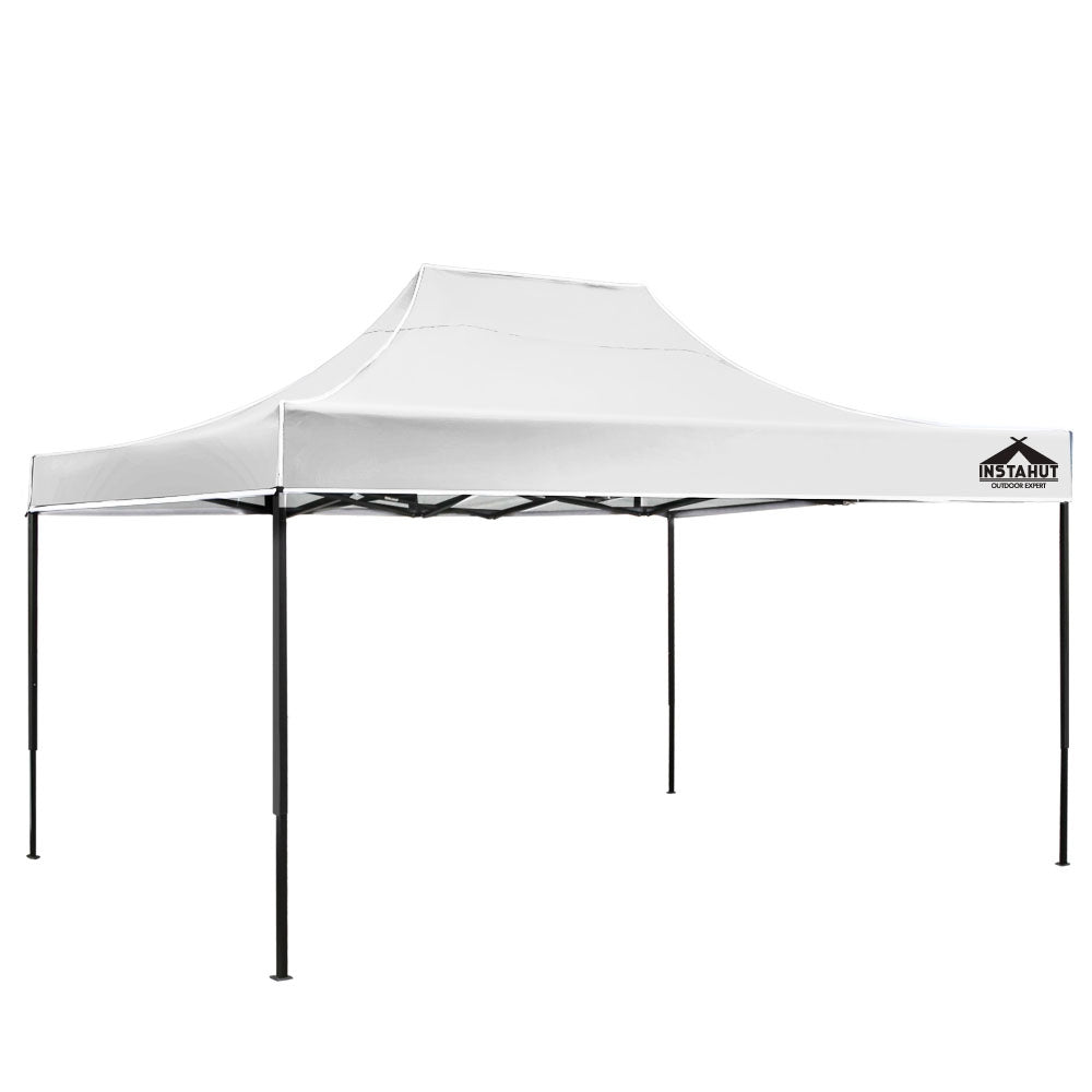 Instahut Gazebo Pop Up Marquee 3x4.5 Folding Tent 500D Oxford Fabric White GAZEBO-T-3X45-F-WH