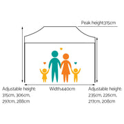 Instahut Gazebo Pop Up Marquee 3x4.5 Folding Tent 500D Oxford Fabric White GAZEBO-T-3X45-F-WH