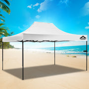 Instahut Gazebo Pop Up Marquee 3x4.5 Folding Tent 500D Oxford Fabric White GAZEBO-T-3X45-F-WH