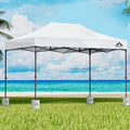 Instahut Gazebo Pop Up 3x4.5m w/Base Podx4 Marquee Folding Outdoor Wedding Camping Tent Shade Canopy White GAZEBO-T-3X45-F-WH-BASE