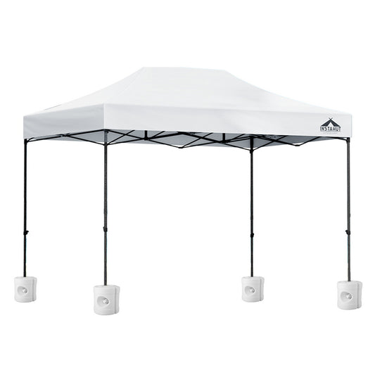Instahut Gazebo Pop Up 3x4.5m w/Base Podx4 Marquee Folding Outdoor Wedding Camping Tent Shade Canopy White GAZEBO-T-3X45-F-WH-BASE