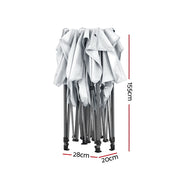 Instahut Gazebo Pop Up 3x4.5m w/Base Podx4 Marquee Folding Outdoor Wedding Camping Tent Shade Canopy White GAZEBO-T-3X45-F-WH-BASE