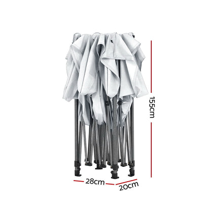 Instahut Gazebo Pop Up 3x4.5m w/Base Podx4 Marquee Folding Outdoor Wedding Camping Tent Shade Canopy White GAZEBO-T-3X45-F-WH-BASE