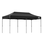 Instahut Gazebo Pop Up Marquee 3x6 Folding Tent Wedding 500D Camping Black GAZEBO-T-3X6-F-BK