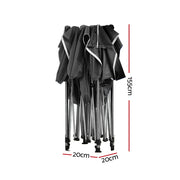 Instahut Gazebo Pop Up Marquee 3x6 Folding Outdoor 500D Tent Base Pod Black GAZEBO-T-3X6-F-BK-BASE