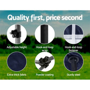 Instahut Gazebo Pop Up 3x6m w/Base Podx4 Marquee Folding Outdoor Wedding Camping Tent Shade Canopy Navy GAZEBO-T-3X6-F-NA-BASE