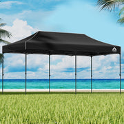 Instahut Gazebo Pop Up 3x6m w/Base Podx4 Marquee Folding Outdoor Wedding Camping Tent Shade Canopy Navy GAZEBO-T-3X6-F-NA-BASE