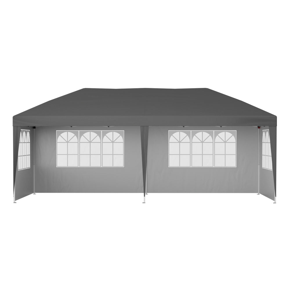 Instahut Gazebo 3x6m Pop Up Marquee Wedding Party Outdoor Camping Canopy Grey GAZEBO-WED-3X6-POP-4W-GY