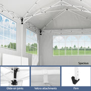 Instahut Gazebo 3x6m Pop Up Marquee Wedding Party Outdoor Camping Canopy Grey GAZEBO-WED-3X6-POP-4W-GY