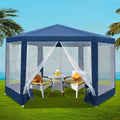 Instahut Gazebo?2x2m Marquee Wedding Party Tent Outdoor Camping Mesh Wall Canopy Shade Gazebos Navy GAZEBO-WED-C-FG-222-NA