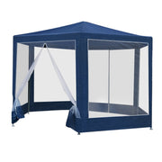 Instahut Gazebo?2x2m Marquee Wedding Party Tent Outdoor Camping Mesh Wall Canopy Shade Gazebos Navy GAZEBO-WED-C-FG-222-NA
