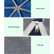 Instahut Gazebo?2x2m Marquee Wedding Party Tent Outdoor Camping Mesh Wall Canopy Shade Gazebos Navy GAZEBO-WED-C-FG-222-NA