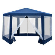 Instahut Gazebo?2x2m Marquee Wedding Party Tent Outdoor Camping Mesh Wall Canopy Shade Gazebos Navy GAZEBO-WED-C-FG-222-NA