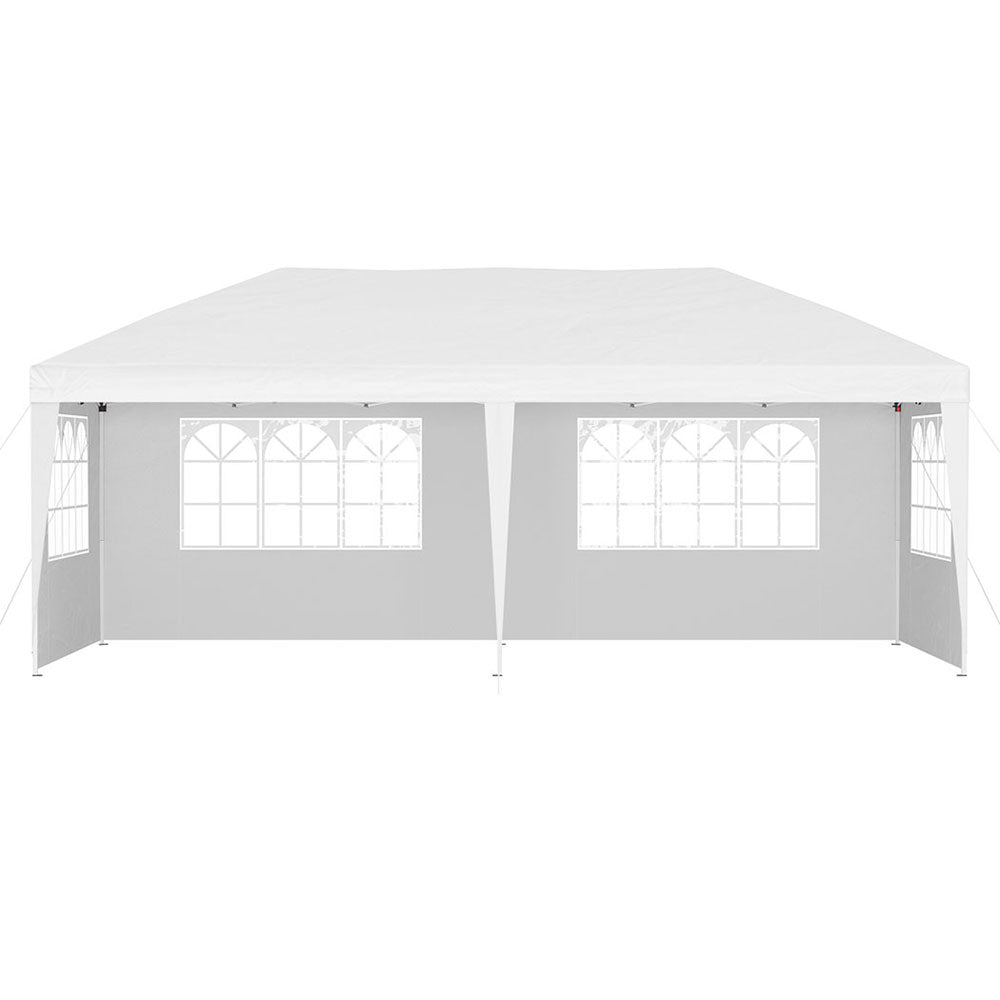 Instahut Gazebo Pop Up Marquee 3x6m Wedding Party Outdoor Camping Tent Canopy Side Wall White GAZEBO-WED-C-FG-3X6-POP-4W-WH