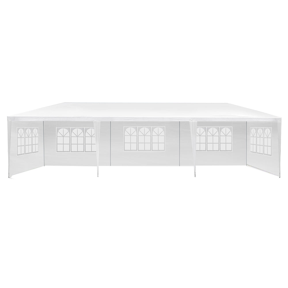 Instahut Gazebo 3x9m Marquee Wedding Party Tent Outdoor Camping Side Wall Canopy 5 Panel White GAZEBO-WED-C-FG-3X9-5W-WH