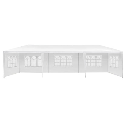 Instahut Gazebo 3x9m Marquee Wedding Party Tent Outdoor Camping Side Wall Canopy 5 Panel White GAZEBO-WED-C-FG-3X9-5W-WH