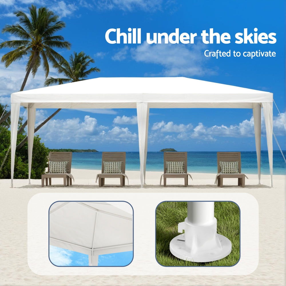 Instahut Gazebo 3x6m Wedding Party Marquee Tent Outdoor Event Camping Canopy Shade White GAZEBO-WED-T-FG-3X6-WH