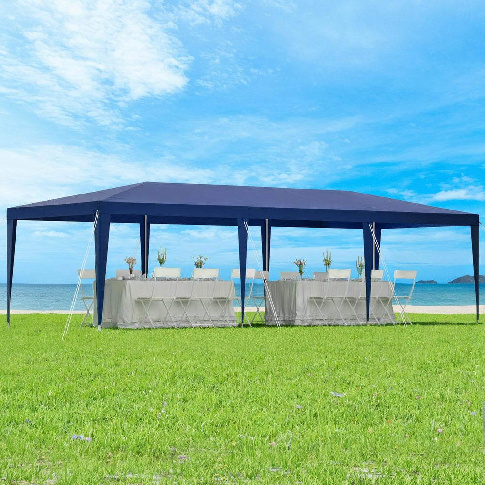 Instahut Gazebo 3x9m Wedding Party Marquee Tent Outdoor Event Camping Shade Blue GAZEBO-WED-T-FG-3X9-BL