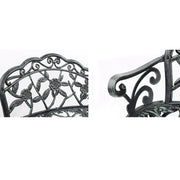 Gardeon Outdoor Garden Bench Seat 100cm Cast Aluminium Patio Chair Vintage Green GB-CALU-XG1002-GN