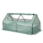 Green Fingers Raised Garden Bed with Greenhouse 3 in 1 Galvanised Planter Box Kit GB-REC-COVER-180-GR