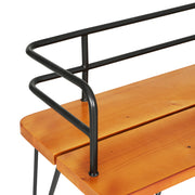 Gardeon Outdoor Garden Bench Seat 122cm Wooden Steel 3 Seater Patio Furniture GB-SL-WOOD-7187-TK