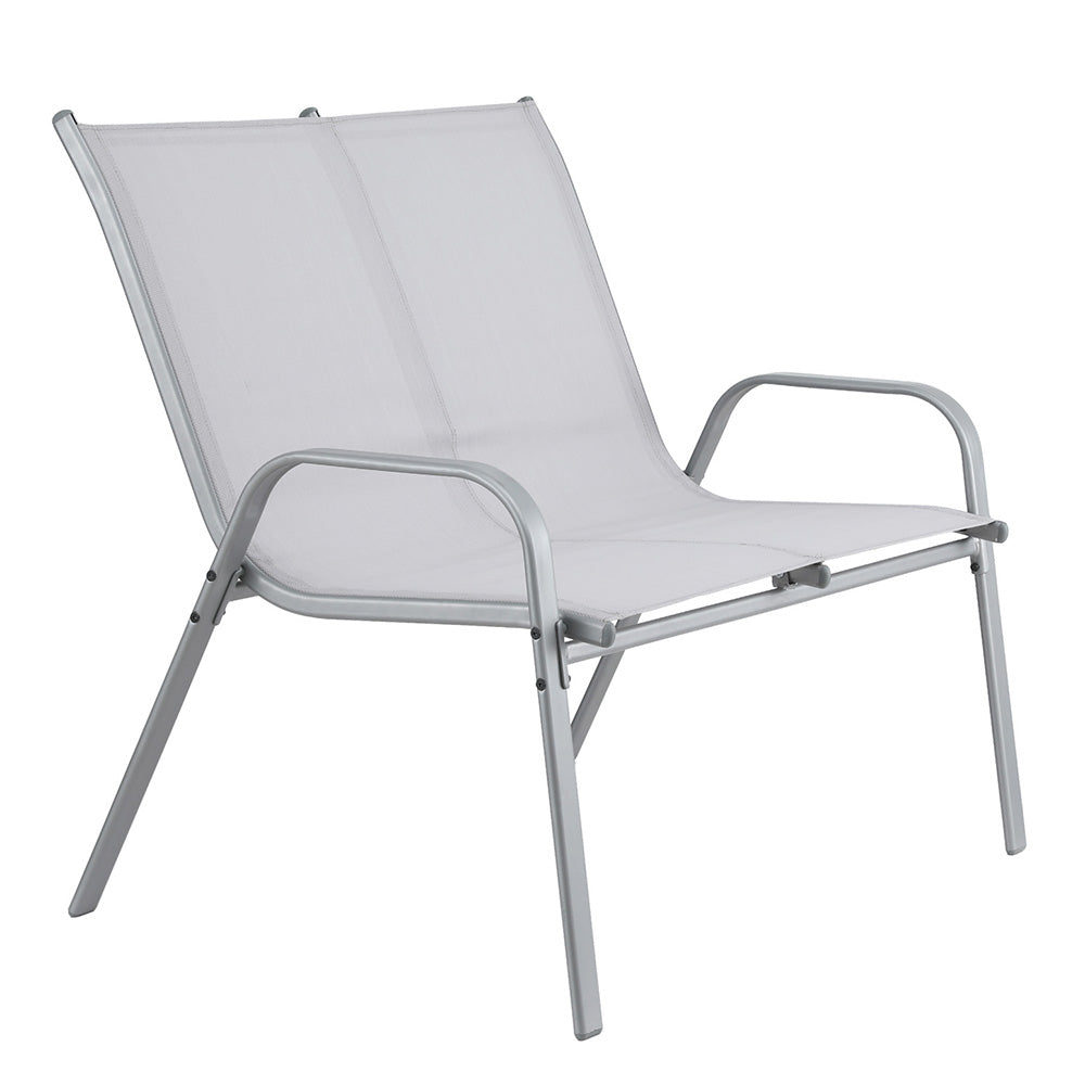 Gardeon Garden Bench Seat Steel Outdoor Patio Park Lounge Backyard Chair Grey GB-STA-BENCH-GE