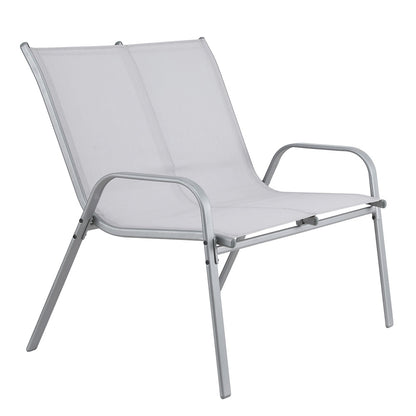 Gardeon Garden Bench Seat Steel Outdoor Patio Park Lounge Backyard Chair Grey GB-STA-BENCH-GE