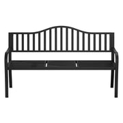 Gardeon Outdoor Garden Bench Seat Loveseat Steel Foldable Table Patio Furniture Black GB-STEEL-TABLE-BK