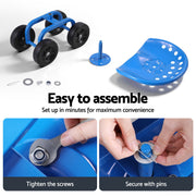 Gardeon Garden Seat 360 Swivel Rolling Adjustable Height Work Scooter Cart Wheels Heavy Duty 150kg