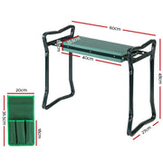 Gardeon Garden Kneeler 3-in-1 Padded Seat Stool Outdoor Bench Knee Pad Foldable GCT-KNEELER-150KG-GN