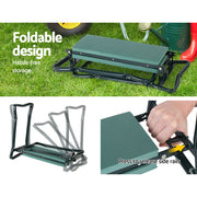 Gardeon Garden Kneeler 3-in-1 Padded Seat Stool Outdoor Bench Knee Pad Foldable GCT-KNEELER-150KG-GN