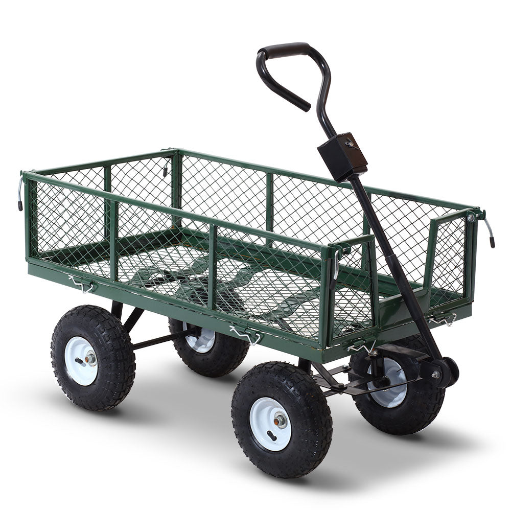 Gardeon Mesh Garden Steel Cart - Green GCT-MESH-360KG-GN