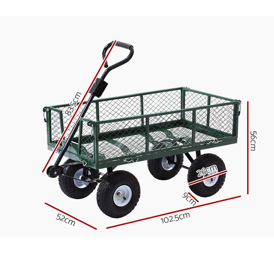 Gardeon Mesh Garden Steel Cart - Green GCT-MESH-360KG-GN