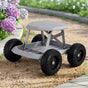 Gardeon Garden Cart Seat with Wheels, Rolling Work Stool with Tool Storage Tray, 440lbs (200kg) Heavy Duty GCT-SEAT-200KG-GY