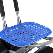 Gardeon Garden Stool Seat Foldable with Wheels Blue GCT-STEEL-130KG-BL