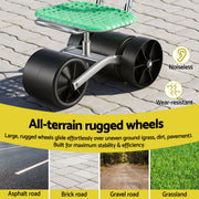 Gardeon Gardening Cart with 360 degrees Swivel Seat | Rolling Work Seat with Adjustable Height & All-Terrain GCT-STEEL-130KG-LGR