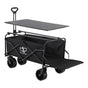 Gardeon Folding Camping Wagon Heavy Duty Utility Cart with Tailgate Table 150L GCT-W-TABLE-86-BK