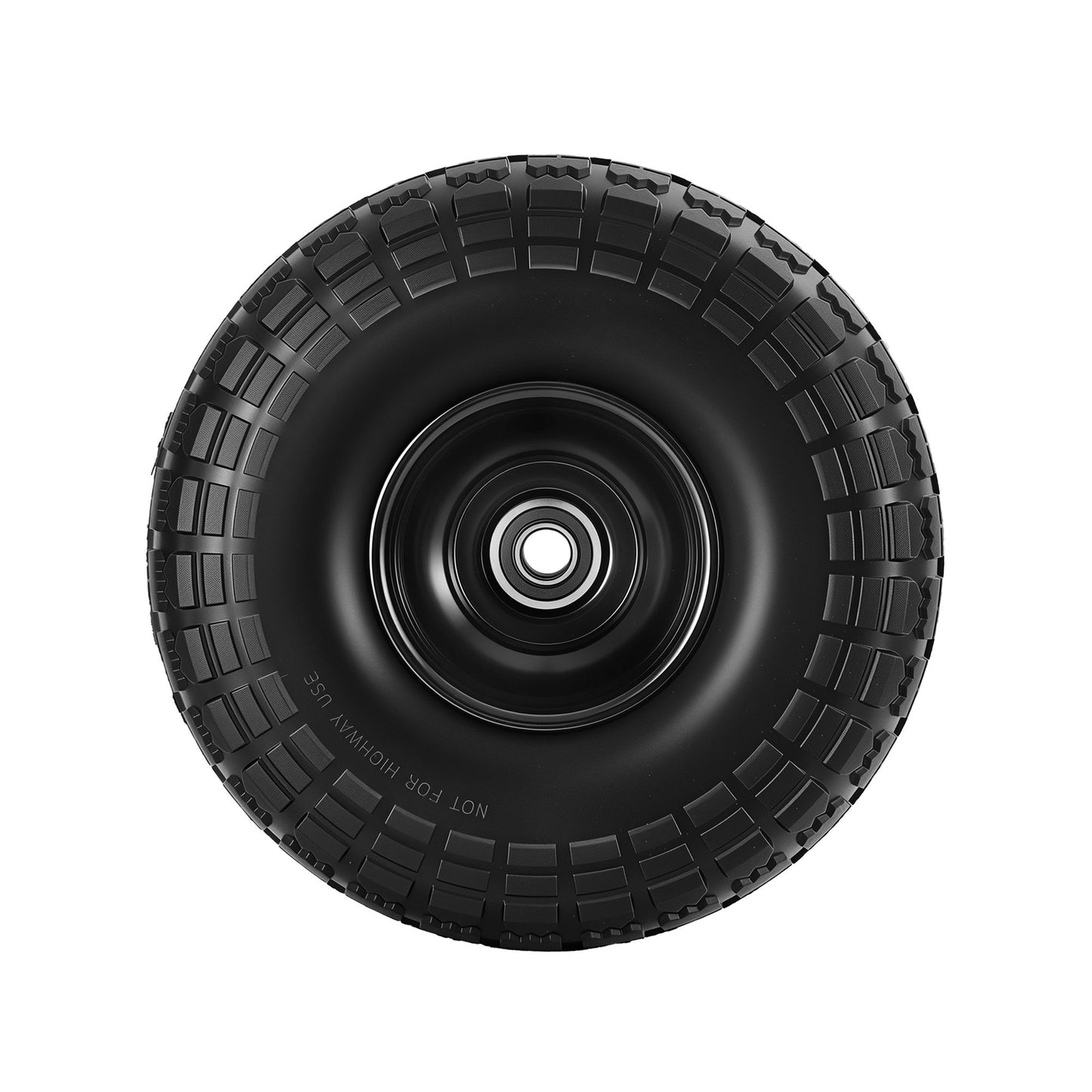 Gardeon 2pcs, 4.10/3.50-4 Tire And Wheel Flat Free, 26cm Solid Rubber Tires with 5/8 Axle Bore Hole And GCT-WHEEL-1SET-BK