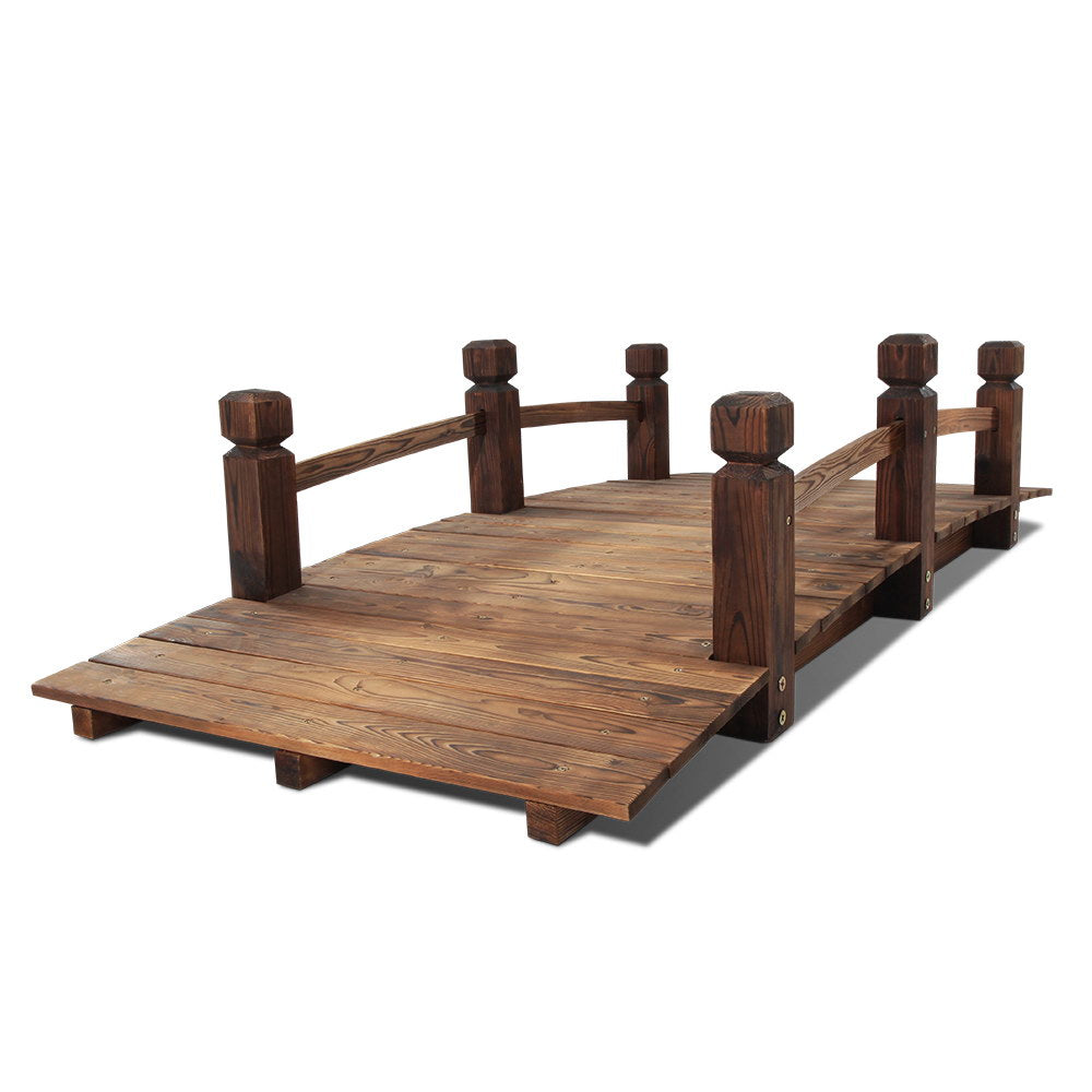 Gardeon Garden Decor Outdoor Ornament Wooden Bridge 160cm GD-BRIDGE-CC