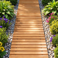 Gardeon 8FT Wooden Garden Pathway Roll-Out Straight Walkway Outdoor Backyard Brown GD-PW-8FT-BR