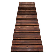 Gardeon 8FT Wooden Garden Pathway Roll-Out Straight Walkway Outdoor Backyard Charcoal Brown GD-PW-8FT-CC