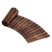 Gardeon 8FT Wooden Garden Pathway Roll-Out Curved Walkway Outdoor Backyard Charcoal Brown GD-PW-C-8FT-CC